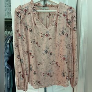 Loft Pink Flowy Blouse